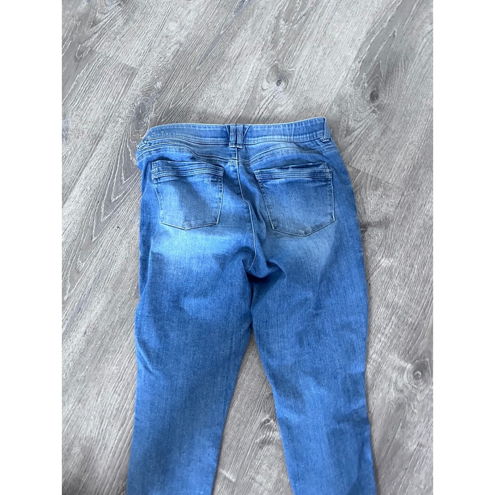 Democracy Ab Solution Skinny Jeans Womens 12 Medium Wash Distressed Ankle Denim - Picture 4 of 11